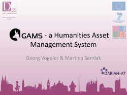 GAMS â a Humanities Asset Management System