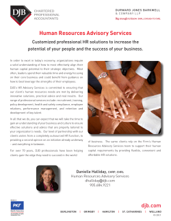 Human Resources Advisory Profile Sheet