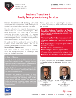 Business Transition & Family Enterprise Advisory Services djb.com