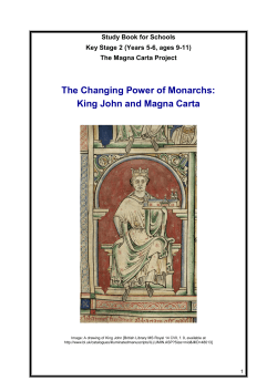 The Changing Power of Monarchs: King John and Magna Carta