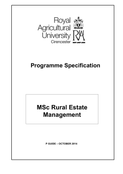 MSc Rural Estate Management