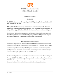 IMPORTANT NOTICE May 26, 2015 The DKR Fund announces the