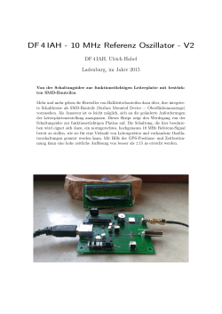 DF4IAH - 10 MHz Referenz Oszillator - V2