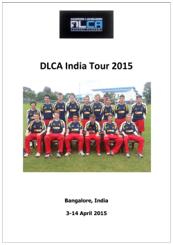 DLCA India Tour 2015 - Darren Lehmann Cricket Academy