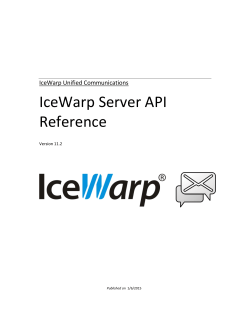 IceWarp Server API Reference