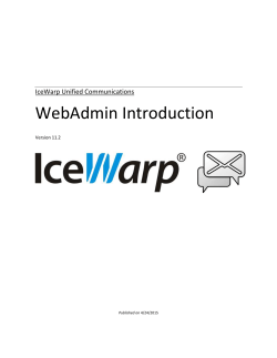 WebAdmin Introduction