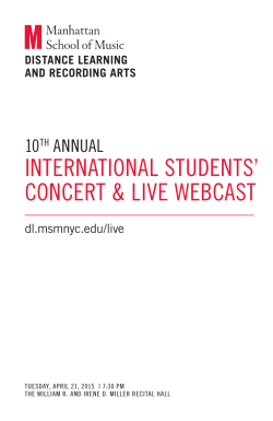 international students` concert & live webcast