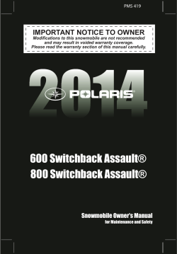 600 Switchback AssaultÂ® 800 Switchback Assault