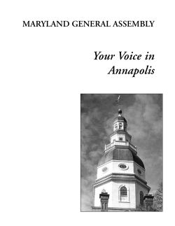 Your Voice in Annapolis - Maryland Department of Legislative