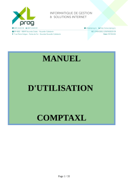 MANUEL D`UTILISATION COMPTAXL