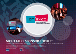 NIGHT TALKS SPONSOR BOOKLET