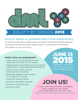 JOIN US! - DML2015