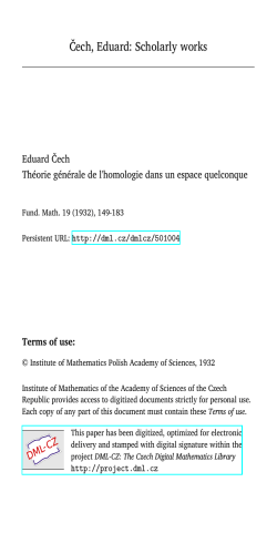 Äech, Eduard: Scholarly works - Czech Digital Mathematics Library