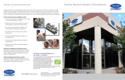 Carrier Service Center of Excellence