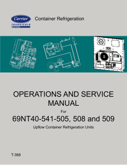 OPERATIONS AND SERVICE MANUAL 69NT40