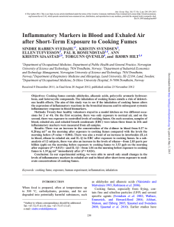 Inflammatory Markers in Blood and Exhaled Air after
