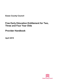 Free Entitlement Provider Handbook