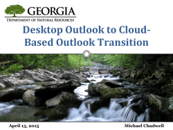Desktop Outlook to Cloud- Based Outlook Transition
