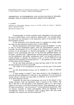 Adsorption, autoinhibition and autocatalysis in polarography and in