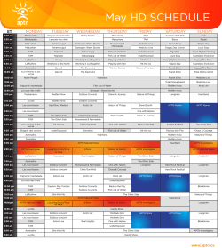 May HD SCHEDULE