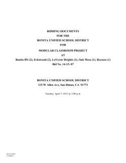 Bid Documents - Bonita Unified School District