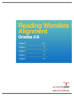 Reading Wonders Alignment â Grade 4