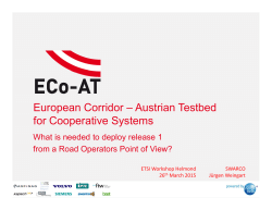 European Corridor â Austrian Testbed for - Docbox