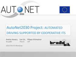 AutoNet2030 project: Automated driving supported - Docbox