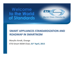 smart appliances standardization and roadmap in - Docbox