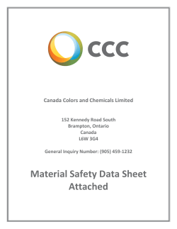 Material Safety Data Sheet Attached