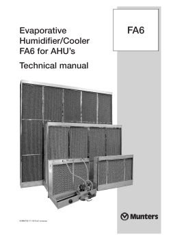 Evaporative Humidifier/Cooler FA6 for AHU`s Technical