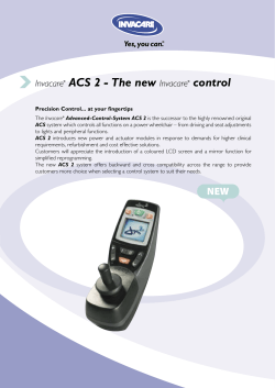 ACS 2 - The new InvacareÂ® control