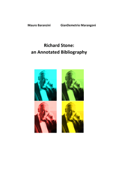 Richard Stone: an Annotated Bibliography