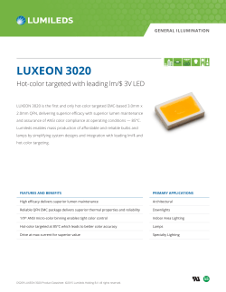 LUXEON 3020 Product Datasheet
