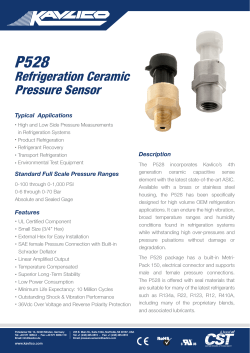 P528 Refrigeration Ceramic Pressure Sensor