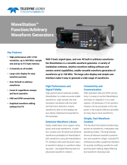 WaveStation Waveform Generator Datasheet