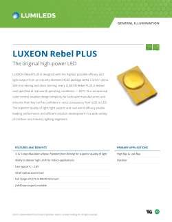 LUXEON Rebel PLUS Product Datasheet
