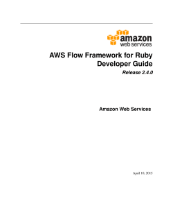 AWS Flow Framework for Ruby Developer Guide