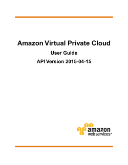 Amazon Virtual Private Cloud User Guide - AWS