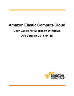 Amazon Elastic Compute Cloud User Guide for