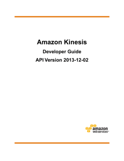 Amazon Kinesis Developer Guide