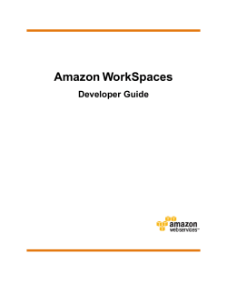 Welcome to the Amazon WorkSpaces Developer Guide
