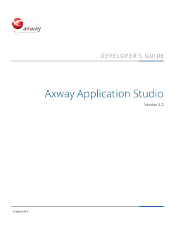 Application Studio1.3 Developer`s Guide