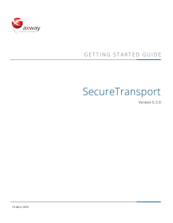 Axway SecureTransport 5.3 Getting Started Guide