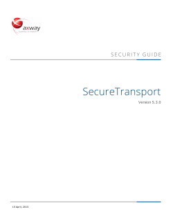 Axway SecureTransport 5.3 Security Guide