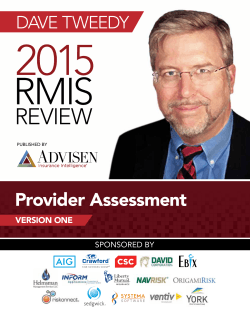 2015 RMIS Review - The Provider Assessment - Advisen