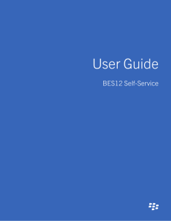 BES12 Self-Service User Guide