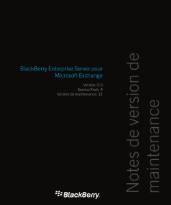 BlackBerry Enterprise Server pour Microsoft Exchange