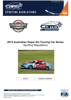 2015 Australian Super Six Touring Car Series Sporting