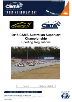 2015 CAMS Australian Superkart Championship Sporting Regulations